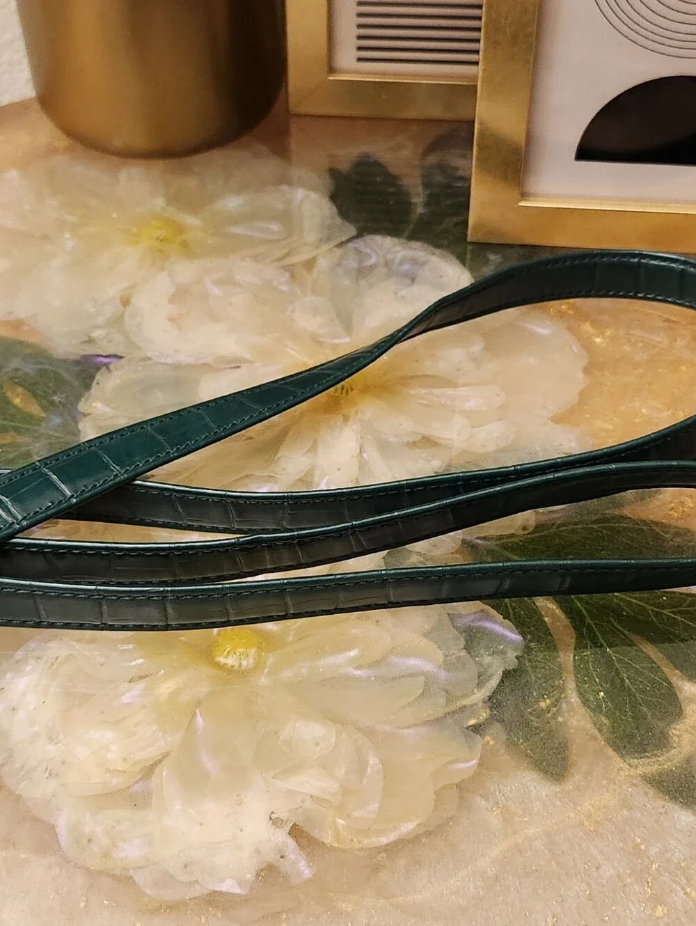 ALDO Emerald Green Croc-Embossed Satchel with Top Handles